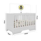 Berço Mini Cama 3 Em 1 Sloan Móveis Estrela Branco