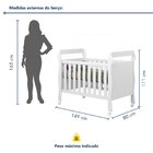 Berço Mini Cama 3 Em 1 Soninho 100% Mdf Branco