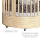 Berço Mini Cama 3 Em 1 Wave Com Colchão Maior Natural