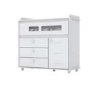 Berço Mini Cama Alegria E Cômoda Pula Pula Branco E Colchão -