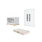Berço Mini Cama Alegria E Guarda Roupa Pula Pula Branco E Col