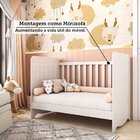 Berço Mini Cama Americano 100% Mdf 3 Em 1 Ben  Branco Brilho