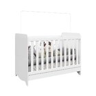Berço Mini Cama Americano 100% Mdf 3 Em 1 Ben  Branco Brilho