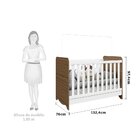 Berço Mini Cama Americano 100% Mdf 3 Em 1 Ben  Branco Brilho/