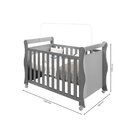 Berço Mini Cama Americano 3 Em 1 Údine Cinza