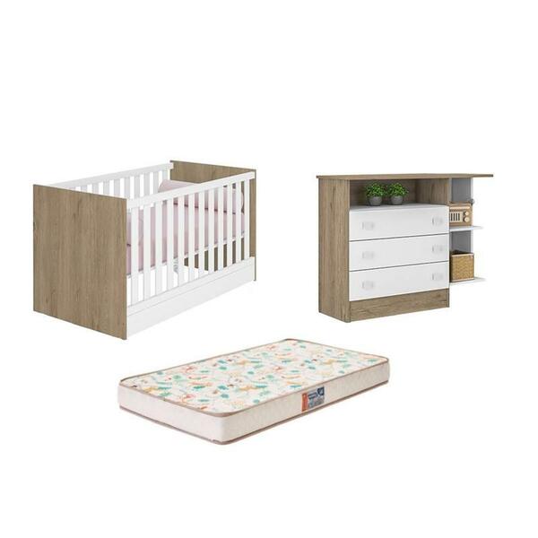 Berço Mini Cama Americano Doce Sonho Com Colchão Gazin E Como