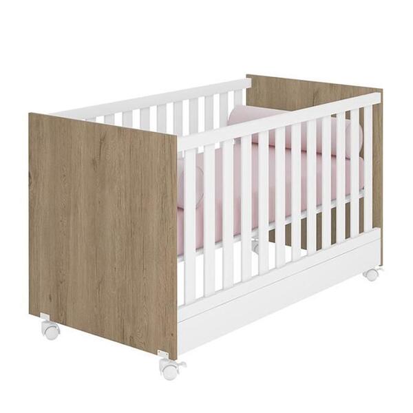 Berço Mini Cama Americano Doce Sonho Com Rodízios Carvalho/br