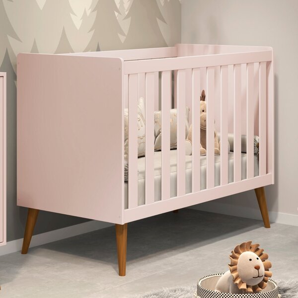 Berço Mini Cama Americano Isis Linha Isis Rosa