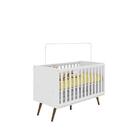 Berço Mini Cama Americano Retro Com Colchão Gazin E Guarda Ro