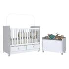 Berço Mini Cama Aquarela Com Baú Aquarela - Móveis Henn