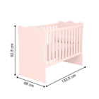 Berço Mini Cama Australia Rosa Acetinado