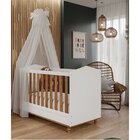 Berço Mini Cama Bala De Goma Espresso Móveis Branco/savana