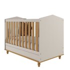 Berço Mini Cama Bala De Goma Espresso Móveis Off White/ Nature