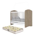 Berço Mini Cama Bala De Menta Com Colchão - Móveis Henn