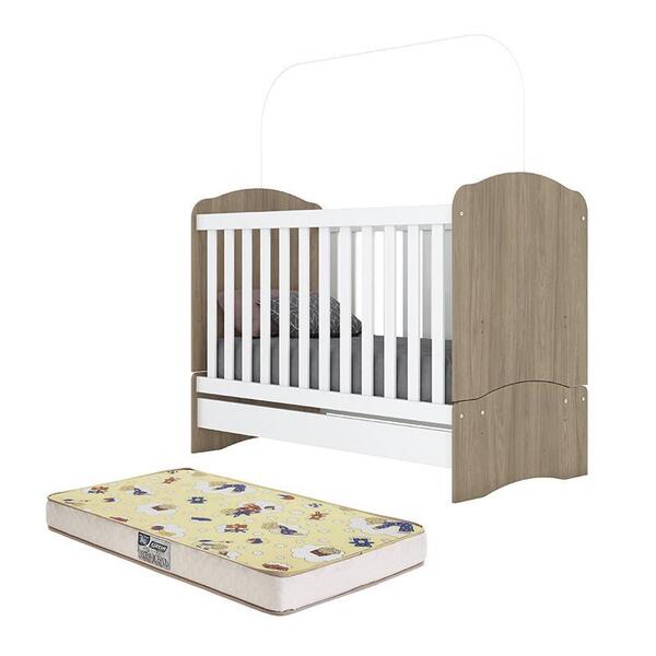 Berço Mini Cama Bala De Menta Com Colchão - Móveis Henn