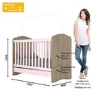 Berço Mini Cama Bala De Menta Rústico/rosa Chá