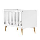 Berço Mini Cama Caring  Branco/carvalho