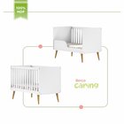 Berço Mini Cama Caring  Branco/carvalho