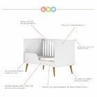 Berço Mini Cama Caring  Branco/carvalho