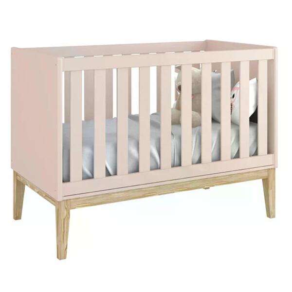 Berço Mini Cama Classic Com Pés Madeira Natural - Reller Móve