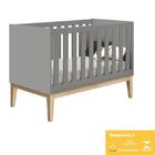 Berço Mini Cama Classic Pés Madeira Natural Com Colchão D18 -