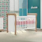 Berço Mini Cama Colonial Amore Carvalho / Branco - Qmovi (ref