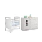 Berço Mini Cama Colonial Amore E Cômoda Sapateira Branco – Qm