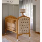 Berço Mini Cama Com Capitonê Alegria Espresso Móveis Nature