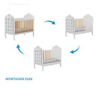 Berço Mini Cama Com Capitonê Elô Móveis Peroba