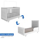 Berço Mini Cama Com Capitône Retrô 100% Mdf  Branco Brilho