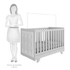 Berço Mini Cama Com Capitône Retrô 100% Mdf  Branco Brilho