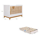 Berço Mini Cama Com Colchão 100 Mdf Liza Permobili Gazin
