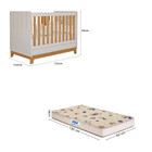 Berço Mini Cama Com Colchão 100 Mdf Liza Permobili Gazin