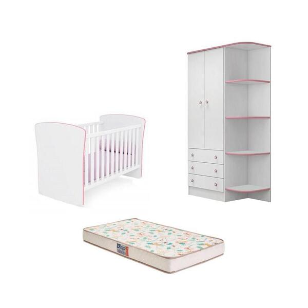 Berco Mini Cama Com Perfil Doce Sonho Com Colchão Gazin Guard