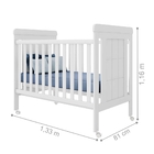 Berço Mini Cama Com Rodízios Antonella Branco