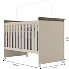 Berço Mini Cama Com Rodízios E Suporte Para Mosquiteiro Mdf L