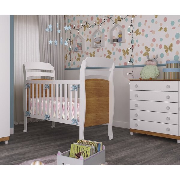 Berço Mini Cama Com Suporte Mosquiteiro Crystal Tcil Móveis C