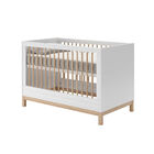 Berço Mini Cama Cozy - Branco/ Carvalho