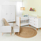 Berço Mini Cama Curvo Pina – Branco E Amêndoa Berço Mini Cama