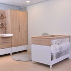 Berço Mini Cama Dengo Divicar Móveis Branco/carvalho Treviso