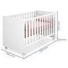 Berço Mini Cama Doce Sonho 1344 Com Rodizios E Colchao Qmovi