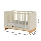 Berço Mini Cama E Cômoda Linha Cubo Areia/platano