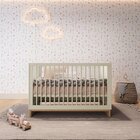 Berço Mini Cama E Cômoda Linha Cubo Areia/platano