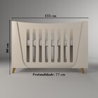 Berço Mini Cama Em Mdf Grade Fixa Fiori Areia