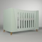 Berço Mini Cama Em Mdf Grade Fixa Fiori Verde