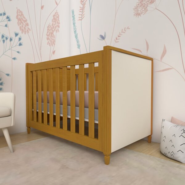 Berço Mini Cama Estofado Madeira Maciça Tudor