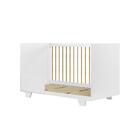 Berço Mini Cama Flocos 100% Mdf Com Colchão Branco - Tigus