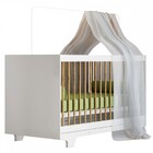 Berço Mini Cama Flocos 100% Mdf Com Colchão Branco - Tigus