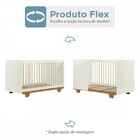 Berço Mini Cama Flocos 100% Mdf Com Colchão Branco/ypê - Tigus