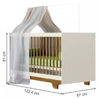 Berço Mini Cama Flocos 100% Mdf Com Colchão Branco/ypê - Tigus